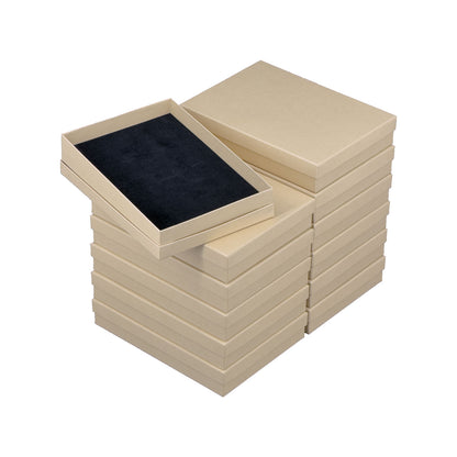 7 1/8" x 5 1/8" Kraft Combination Paper Box with Black Foam Insert