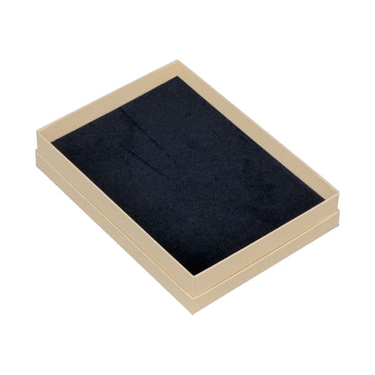 7 1/8" x 5 1/8" Kraft Necklace Paper Box with Black Foam Insert