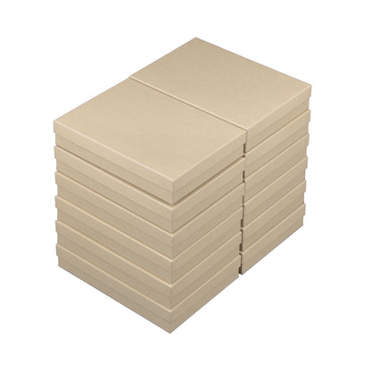 7 1/8" x 5 1/8" Kraft Necklace Paper Box with Black Foam Insert