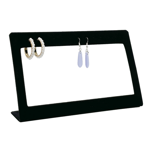 7 3/4" x 4 3/4" Black Velvet Earring Display Stand Frame