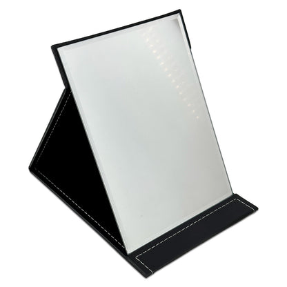 7" x 10" Black Leatherette Folding Collapsible Mirror