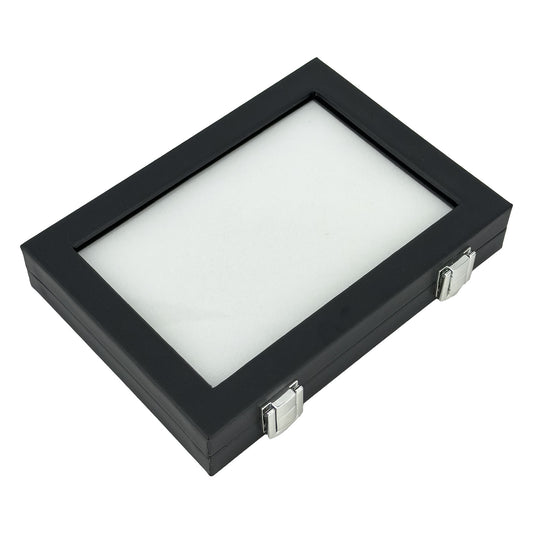 7" x 5" Black Leatherette Display Case with Acrylic Window