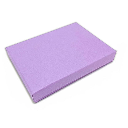 8 1/8" x 5 5/8" x 1 3/8" Matte Purple Cotton Filled Paper Box