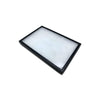 8 5/8" x 6 5/8" x 3/4" Black Glass Top Gem Tray with Poly-Fill Wadding