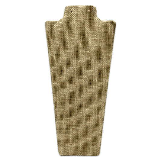 8 7/8" Beige Burlap Necklace and Earring Easel Neckform (2-Pack)