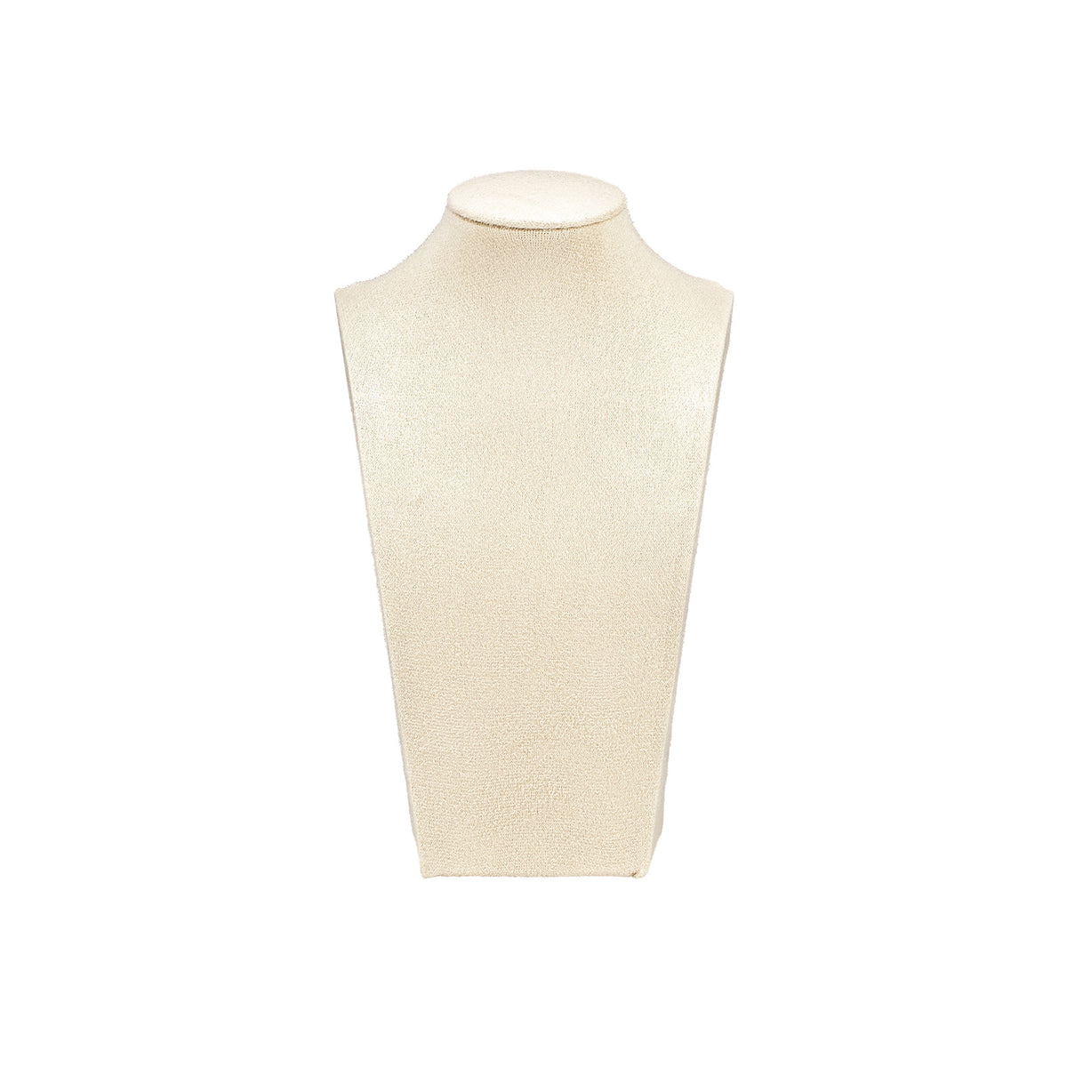 8" Beige Microfiber Necklace Bust Jewelry Display