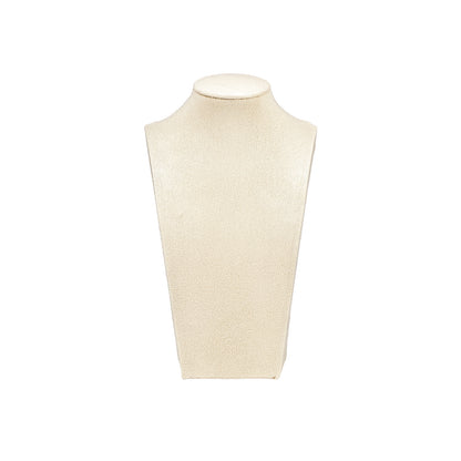8" Beige Microfiber Necklace Bust Jewelry Display