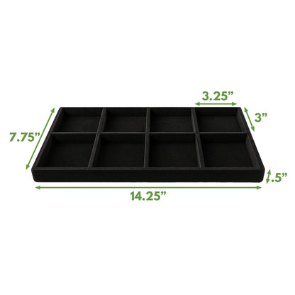 8 Compartment Black flocked Tray Insert