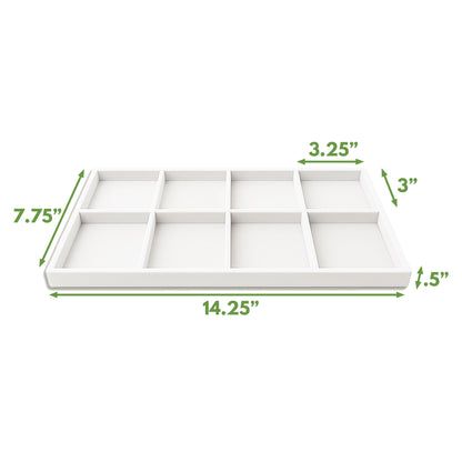 8 Compartments White flocked Tray Insert