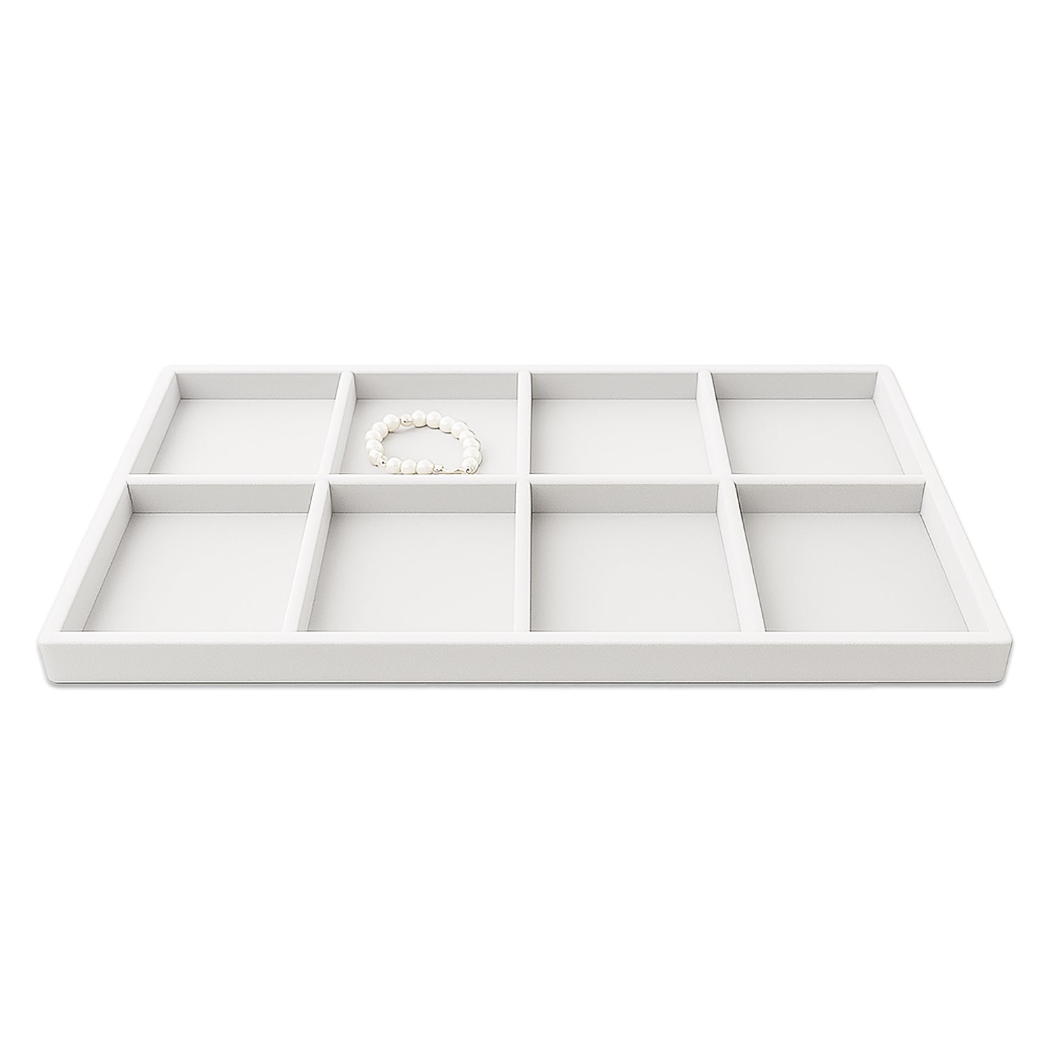 8 Compartments White flocked Tray Insert