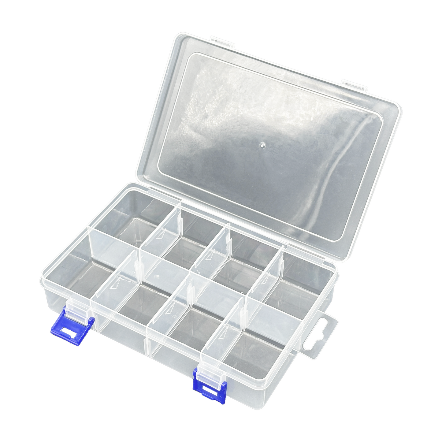 8 Grid Small Clear Plastic Compartment Organizer Storage Case