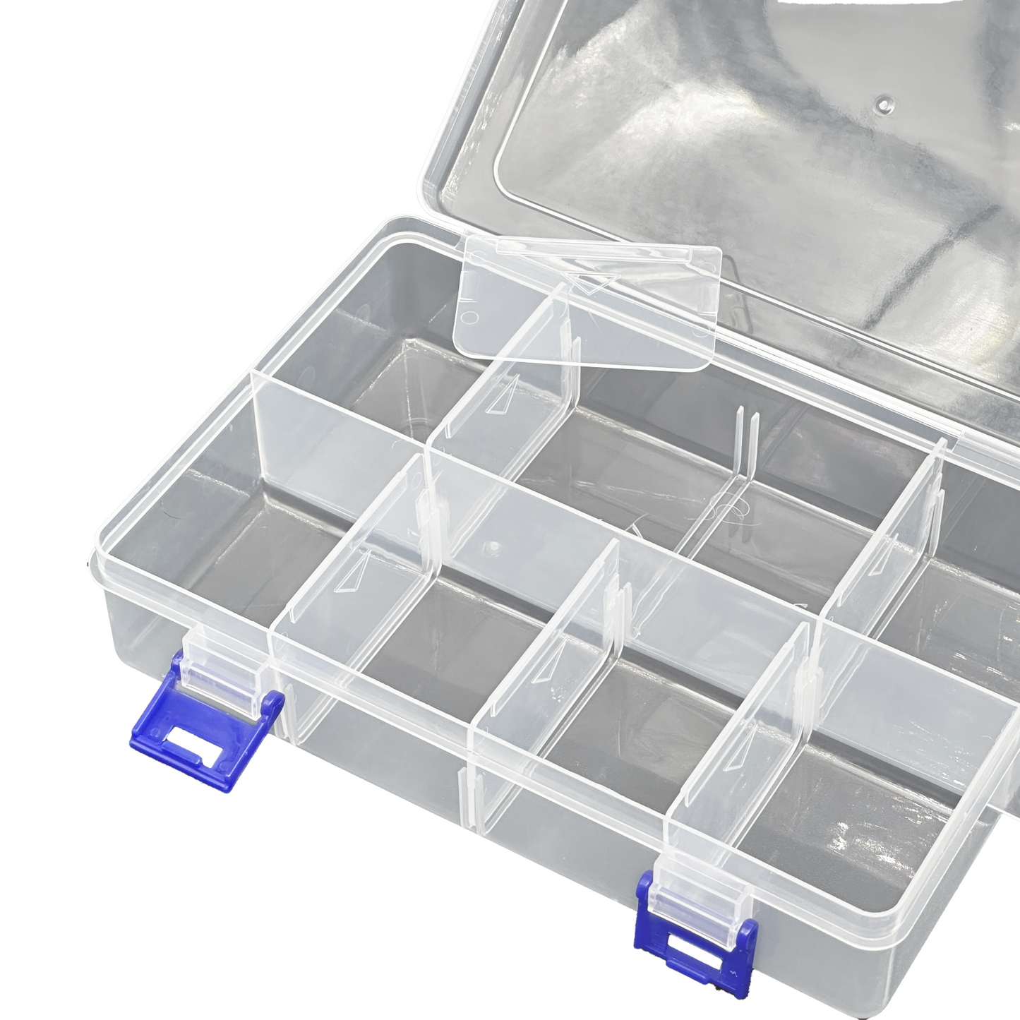 8 Grid Small Clear Plastic Compartment Organizer Storage Case