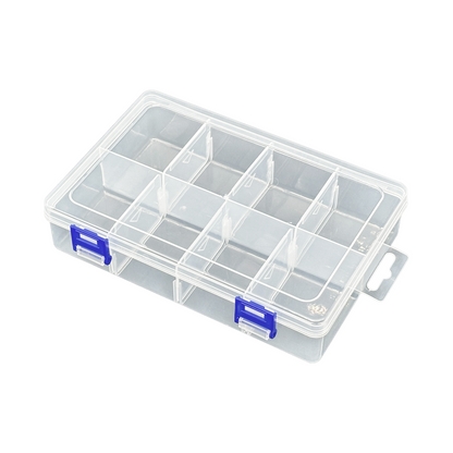 8 Grid Small Clear Plastic Compartment Organizer Storage Case