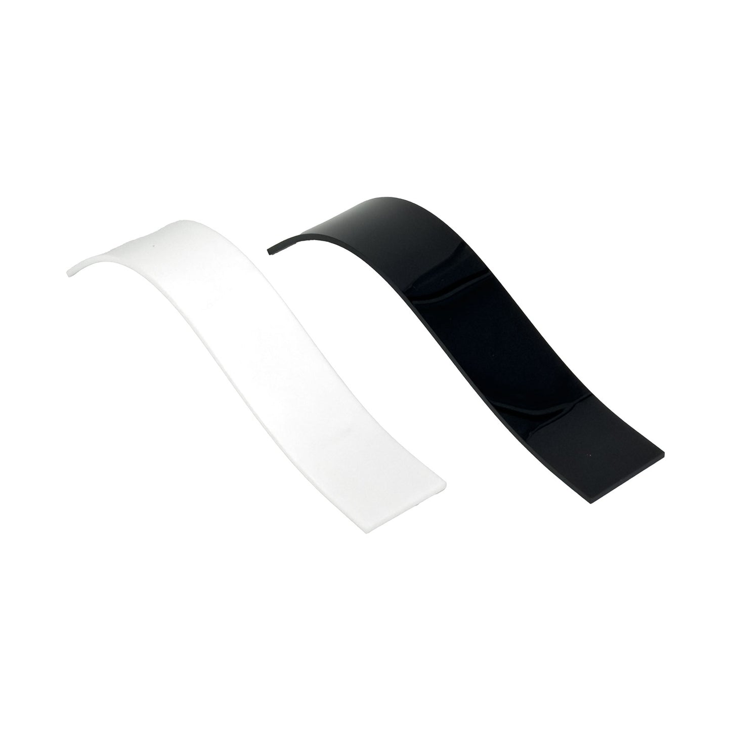 8" x 1 1/2" Black Acrylic Curved Bracelet Display Ramp