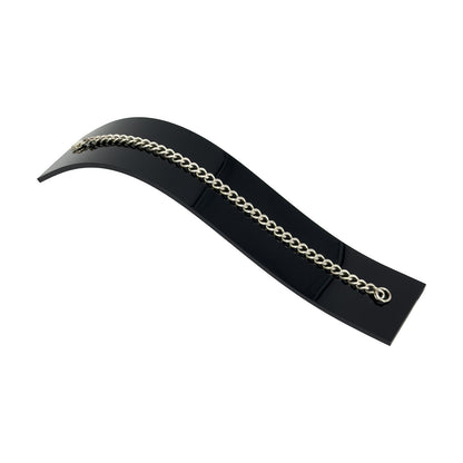 8" x 1 1/2" Black Acrylic Curved Bracelet Display Ramp