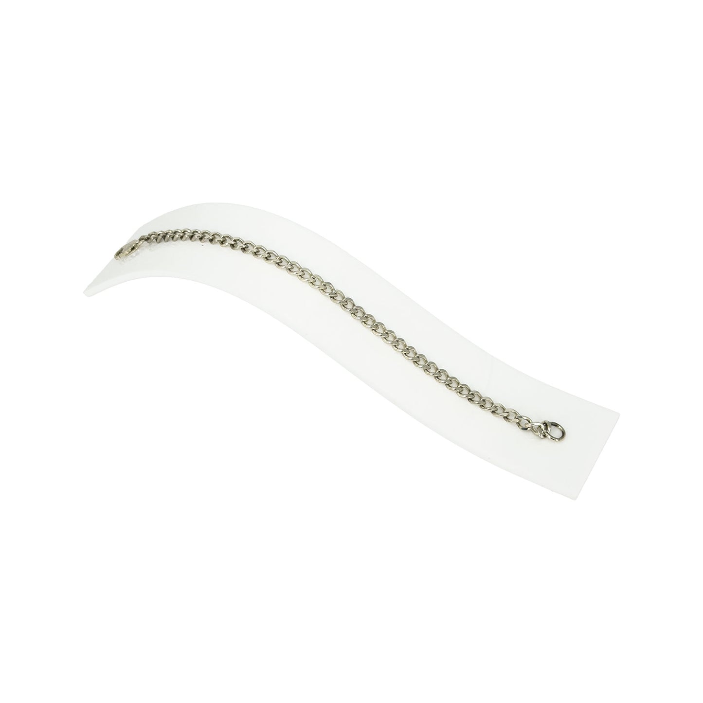 8" x 1 1/2" White Acrylic Curved Bracelet Display Ramp
