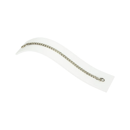 8" x 1 1/2" White Acrylic Curved Bracelet Display Ramp