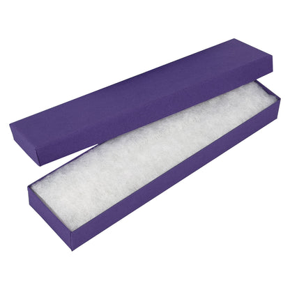 8" x 2" x 1" Dark Purple Cotton Filled Box
