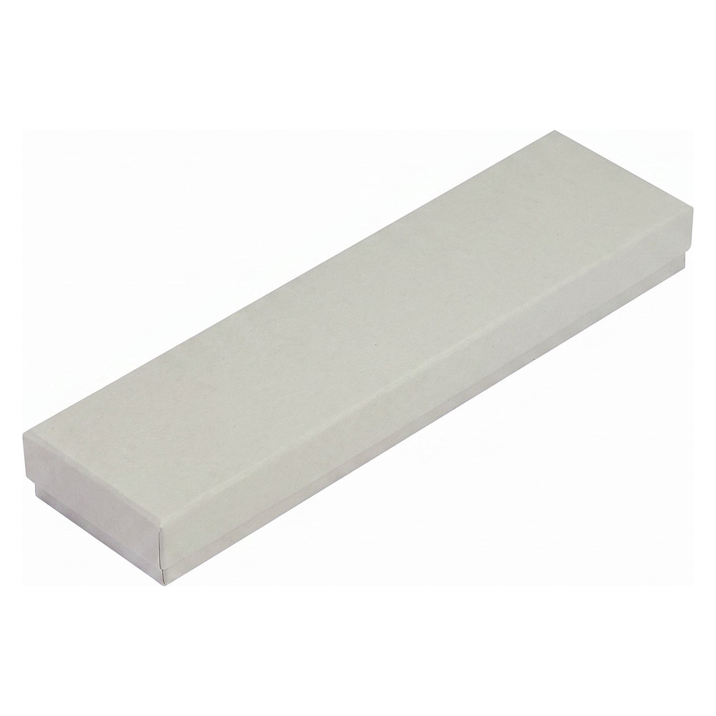 8" x 2" x 1" Matte Gray Cotton Filled Box
