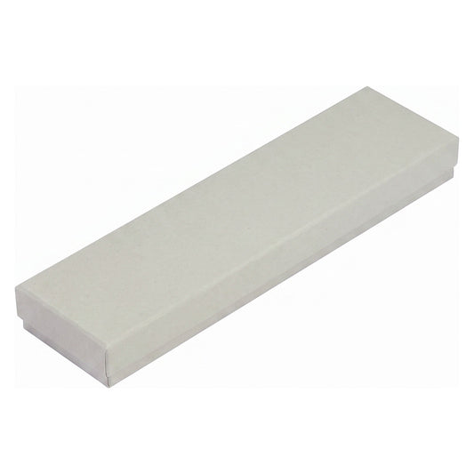 8" x 2" x 1" Matte Gray Cotton Filled Box