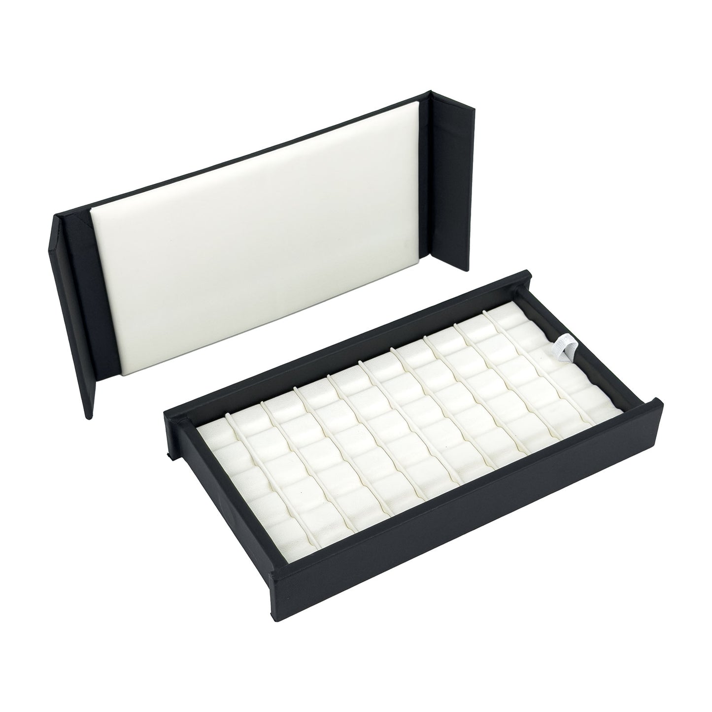 8" x 4 3/8" Black Leatherette 50 Gem Box Case