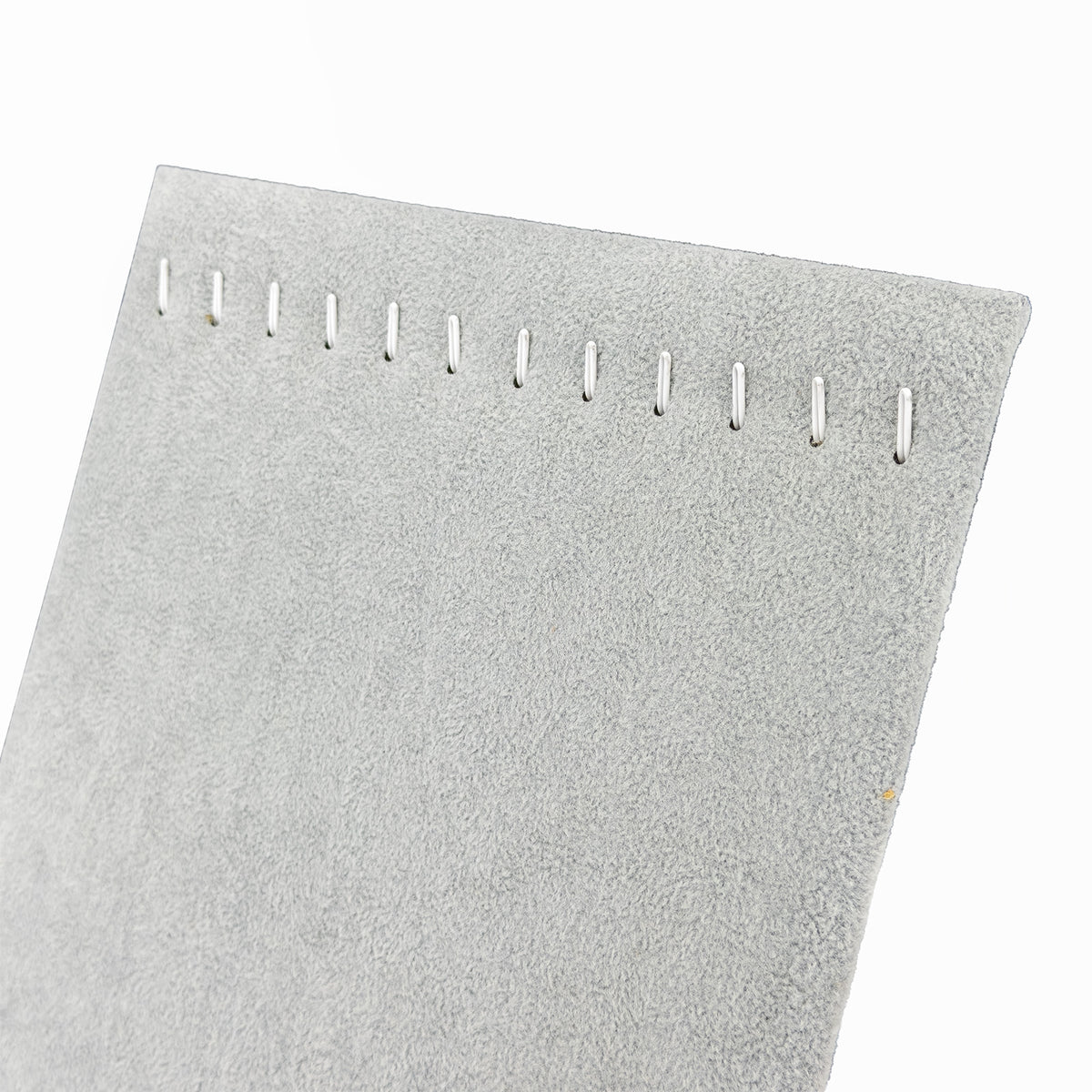 8" x 9" Gray Velvet Necklace Easel Display with 12 Adjustable Hooks