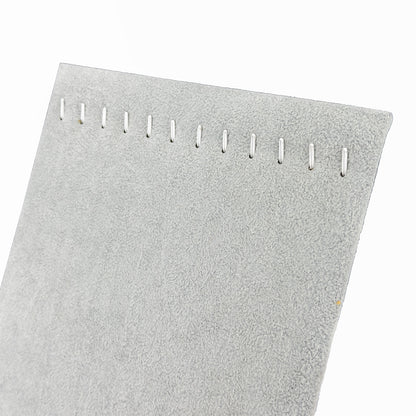 8" x 9" Gray Velvet Necklace Easel Display with 12 Adjustable Hooks