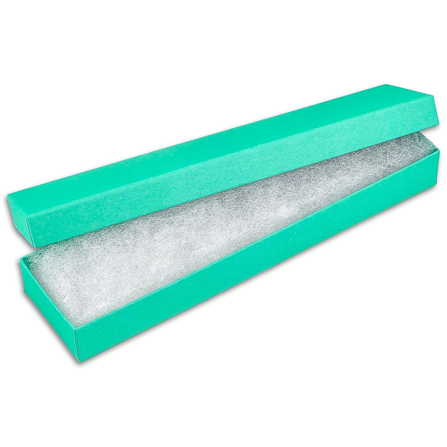 8" x 2" x 1" H Teal Green Paper Bracelet Box
