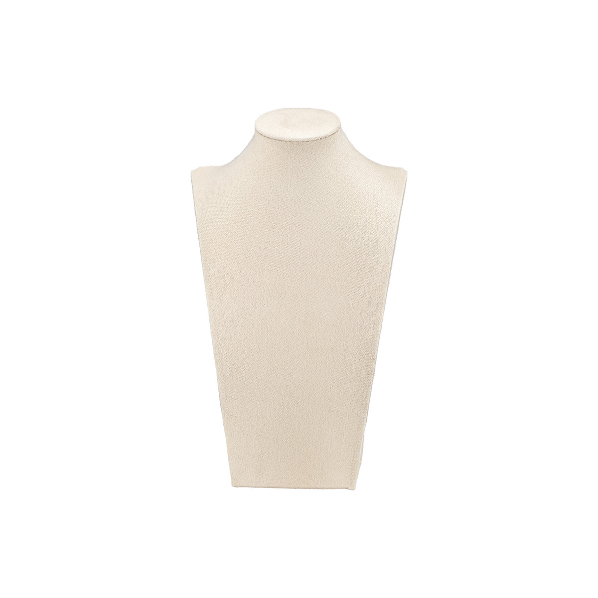 9 1/2" Beige Microfiber Necklace Bust Jewelry Display