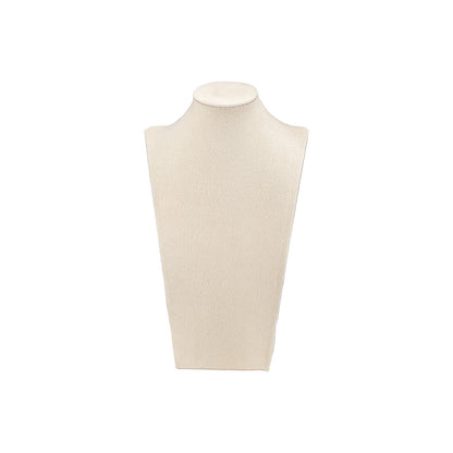 9 1/2" Beige Microfiber Necklace Bust Jewelry Display