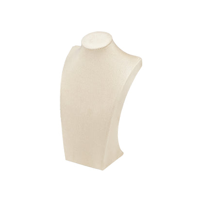 9 1/2" Beige Microfiber Necklace Bust Jewelry Display