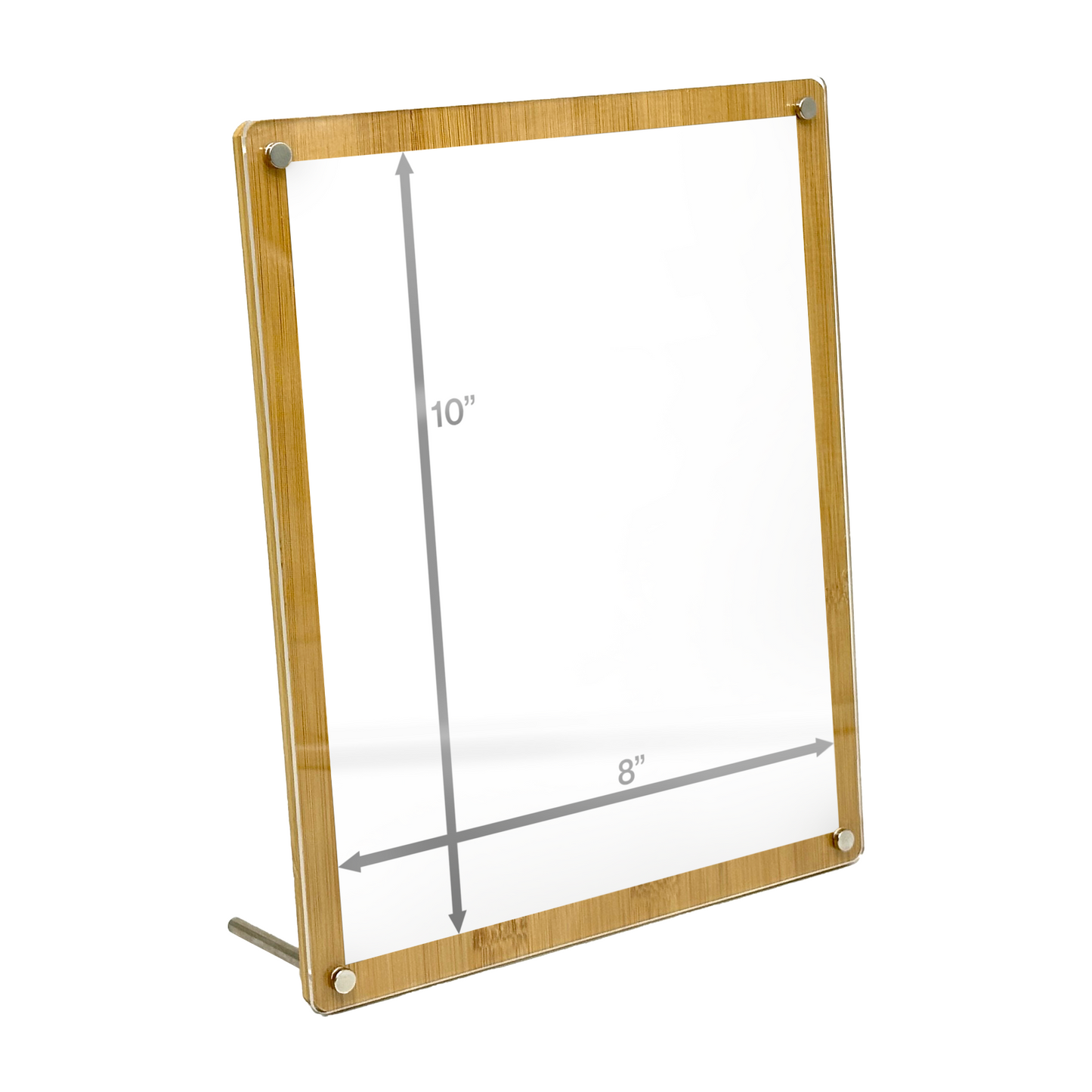 8" x 10" Bamboo and Acrylic Sign Holder Display
