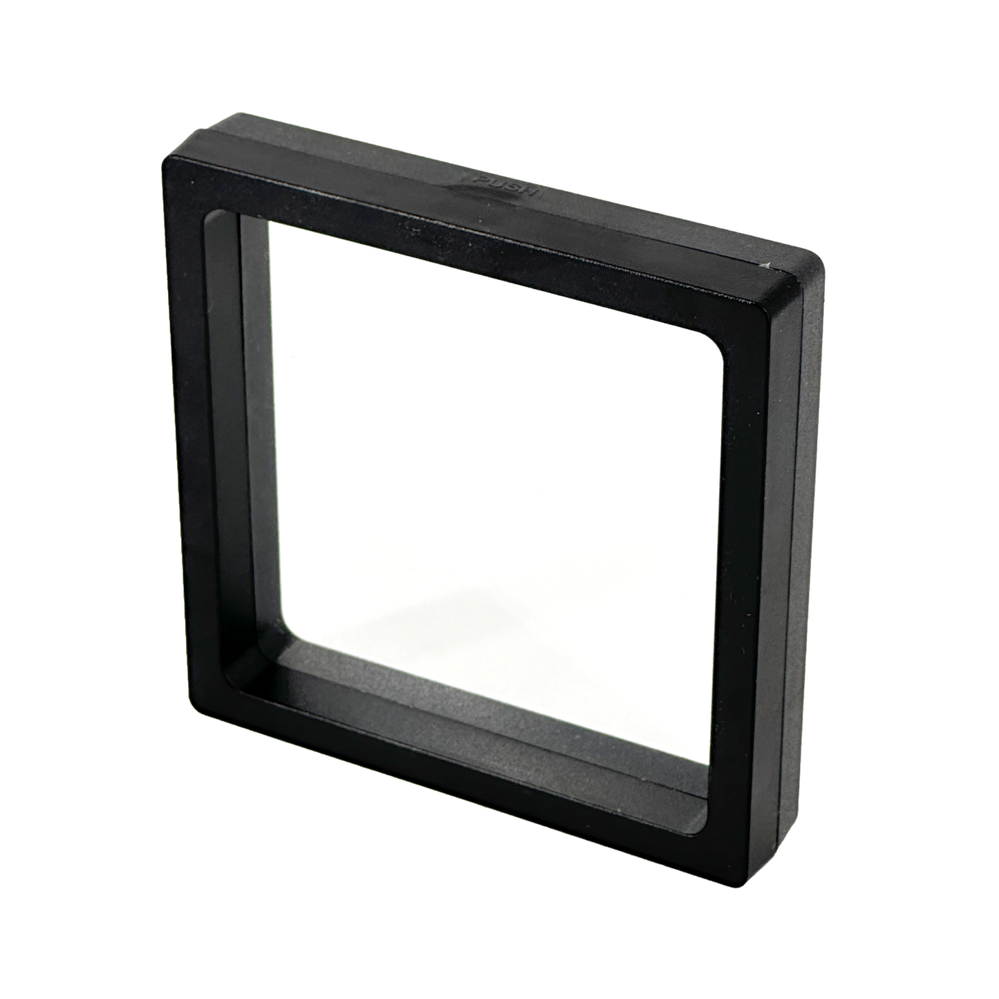 4" x 4" Black Floating Frame Jewelry Display Case