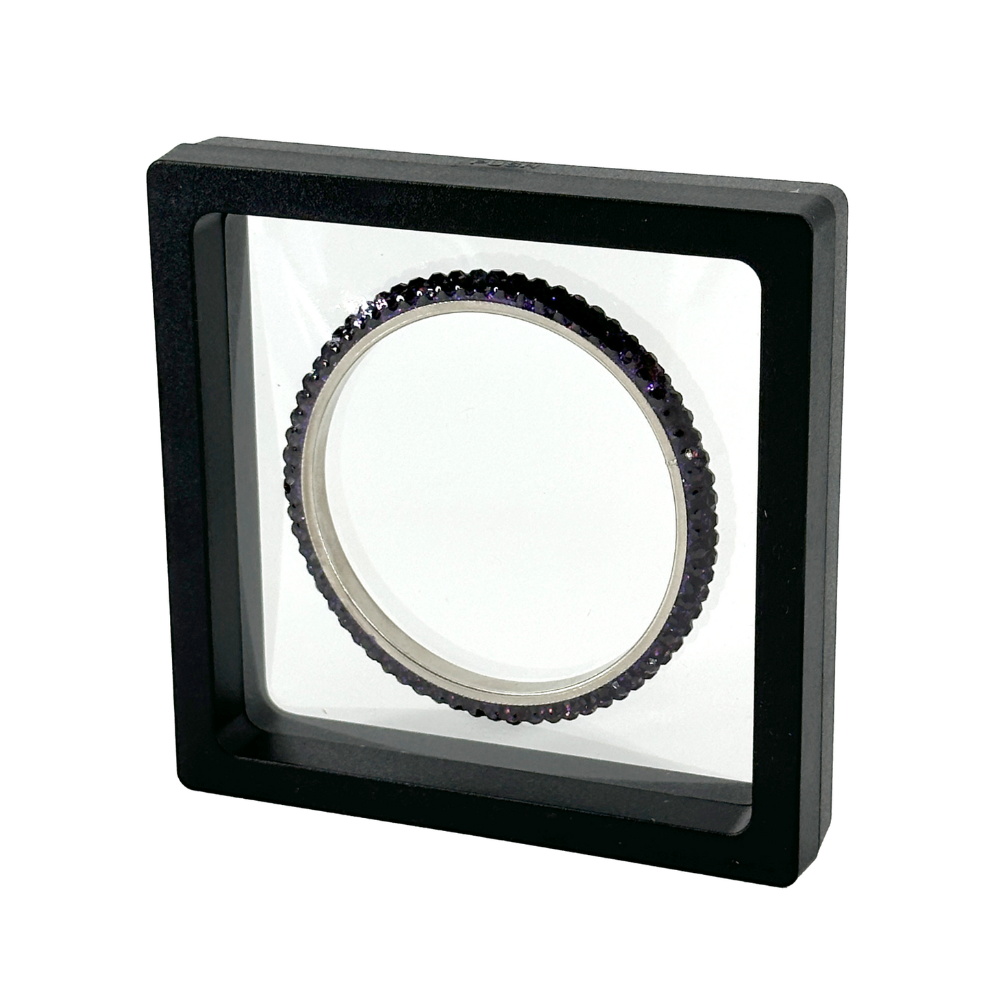 4" x 4" Black Floating Frame Jewelry Display Case