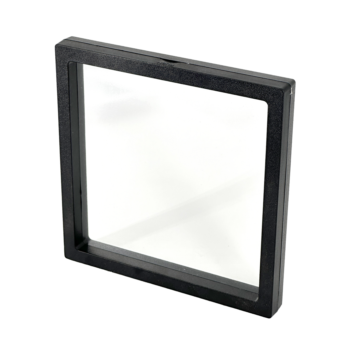 7" x 7" Black Floating Frame Jewelry Display Case