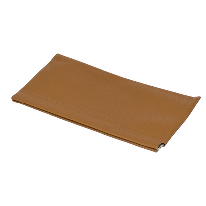 Brown Leatherette Rectangular Glasses Pouch