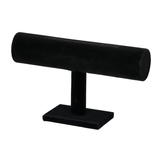 9" x 5 1/2" Black Velvet Single Round T-Bar
