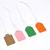 100-Pack of 22 x 35mm Orange Paper Knotted Elastic String Price Tags