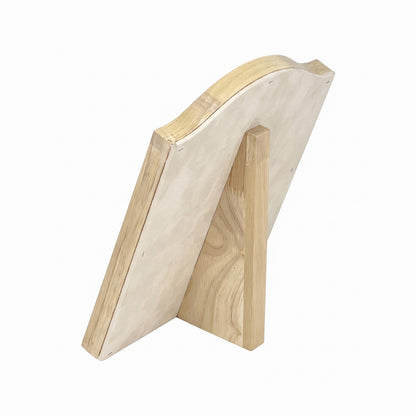 Ring and Earring Easel Display with Wood Frame and Beige Velvet