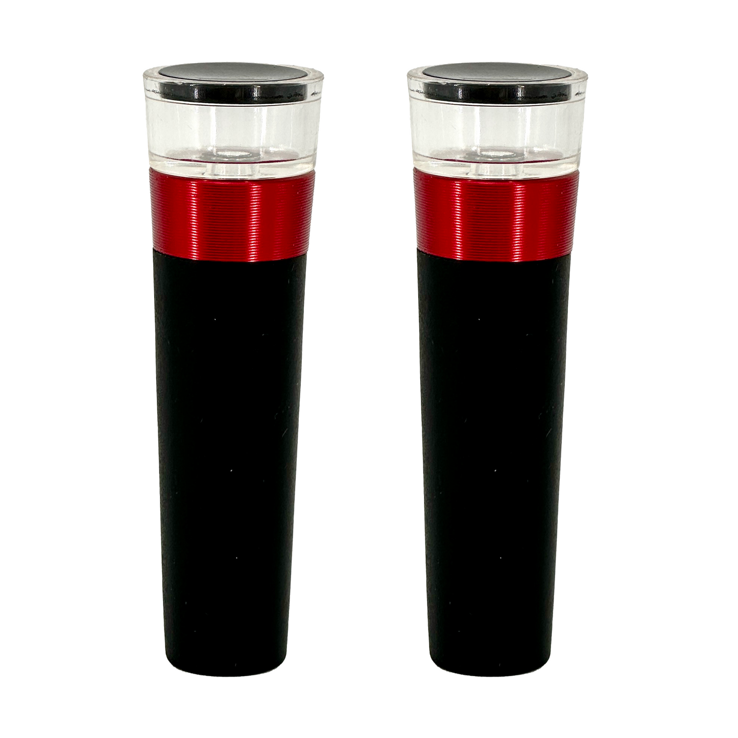 2-Pack of Wine Bottle Silicone Stoppers with Built-In Vacuum Pump