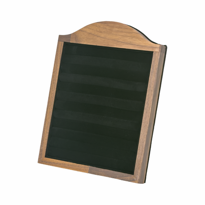Ring and Earring Easel Display with Walnut Wood and Black Velvet