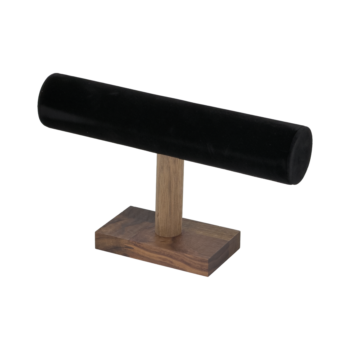 10" x 6" Black Velvet T-Bar with Walnut Wood