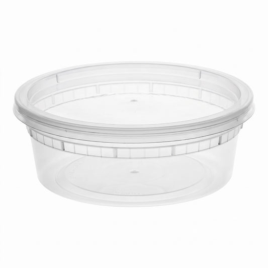 8 oz Deli Food Storage Container Cups with Lids (30 Pack)
