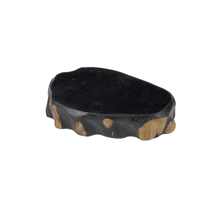 Approx. 5" x 3" Blackened Acacia Wood Jewelry Display Pedestal