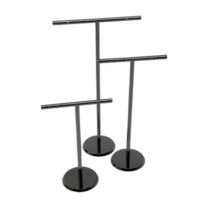 4" Black Metal T-Bar Earring Jewelry Display Stand
