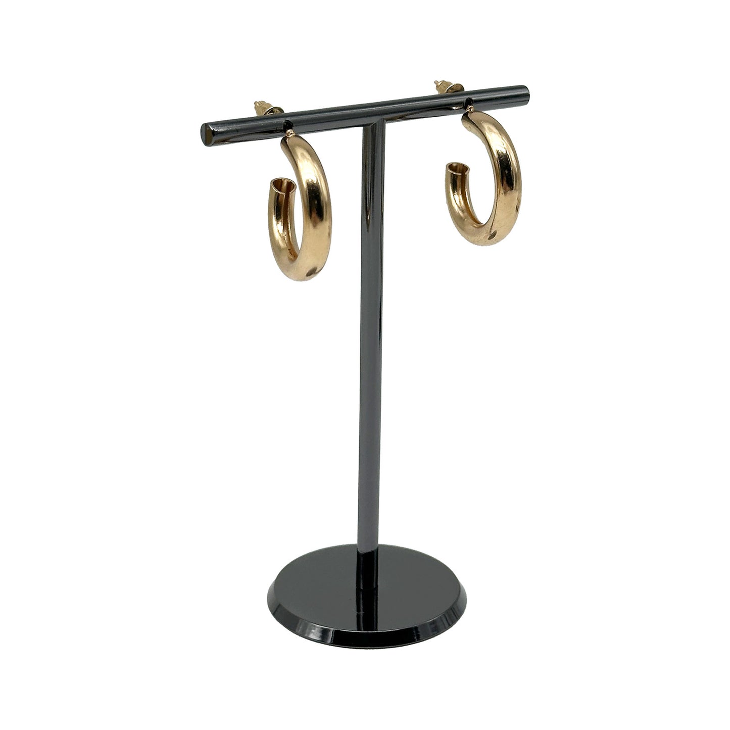 4" Black Metal T-Bar Earring Jewelry Display Stand