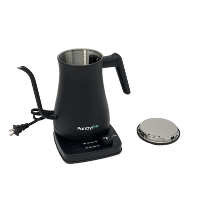 Black PantryPro 1L Rapid-Boil Electric Gooseneck Kettle