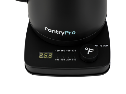 Black PantryPro 1L Rapid-Boil Electric Gooseneck Kettle