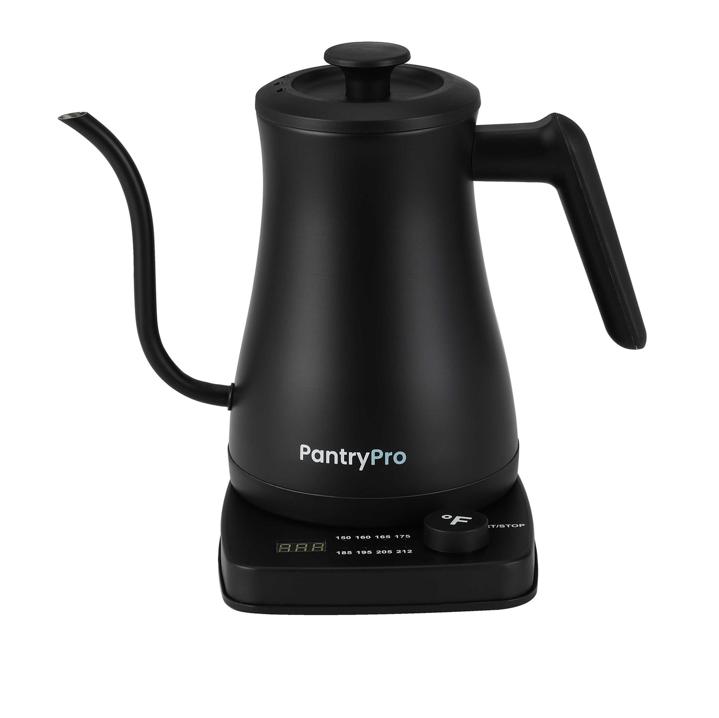 Black PantryPro 1L Rapid-Boil Electric Gooseneck Kettle