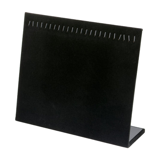 13" x 4" Black Velvet Jewelry Display Easel with 24 Hooks